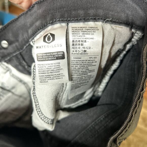 Levi’s Men Jeans 502 Straight Leg Black Color Cotton Size 29 - Picture 7 of 8